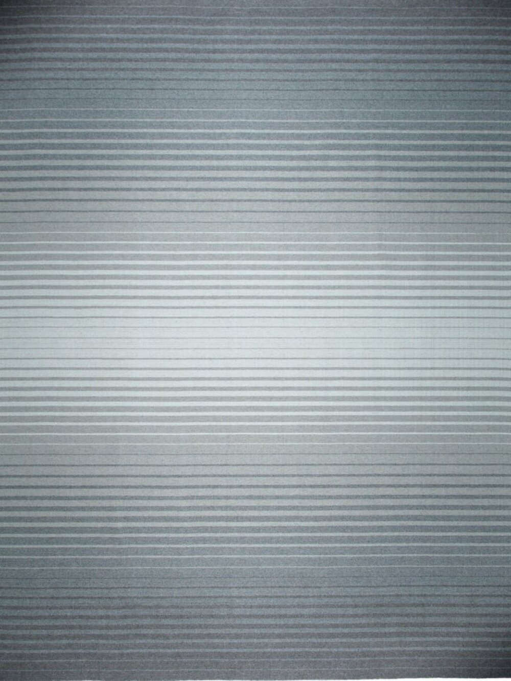 Gray Ombre Striped Flatweave Wool Area Rug 5' x 8' Handwoven Reversible